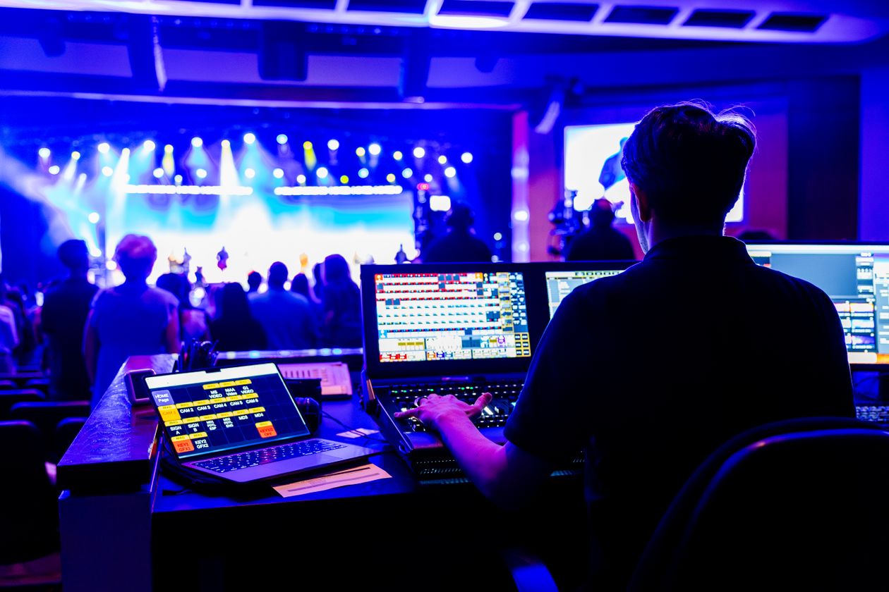 Corporate event stage and AV production - Dmaaya Events