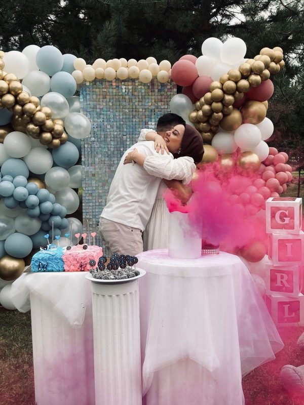 Gender reveal celebration with balloon decor - Dmaaya Events