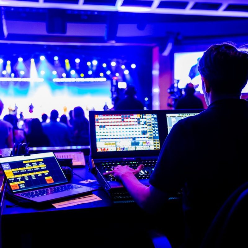 Corporate event stage and AV production - Dmaaya Events